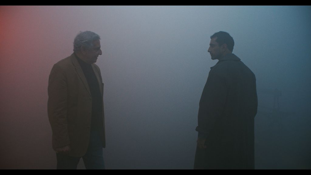 Still from Dammi (2023) featuring Riz Ahmed and Yousfi Henine